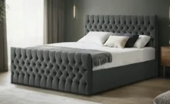 Boxbett mit Bettkasten und Fußteil
