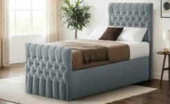 Boxbett mit Bettkasten und Fußteil
