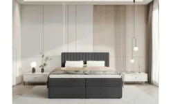 Boxbett mit Bettkasten und Topper