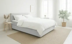 Boxspringbett 120x200 in hellgrau