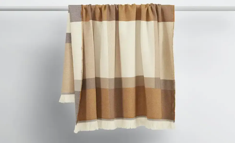 como superior Wohndecke Karo-Strickdecke