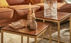 Couchtisch, 2er-Set aus Massivholz