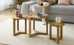 Couchtisch 3er Set Massivholz