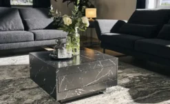 Couchtisch in Marmor-Optik schwarz