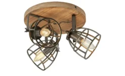 Deckenleuchte, 3-flammig, Holz/Metall