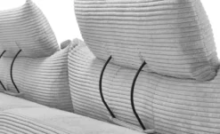 Ecksofa mit trendigem Cordbezug Hella