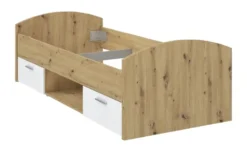 Einzelbett mit Schubladen