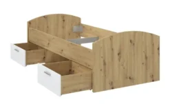 Einzelbett mit Schubladen