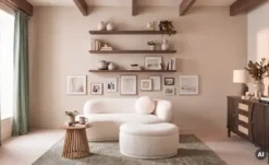 Einzelsofa mit Stauraumhocker Vronie