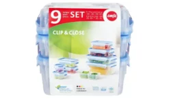 emsa Frischhaltedosen, 9er-Set Clip & Close