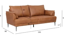 Furnhouse Einzelsofa aus Echtleder Soul