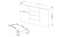 Highboard 160 cm breit