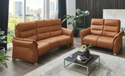 Hukla Trapezsofa Echtleder Corina