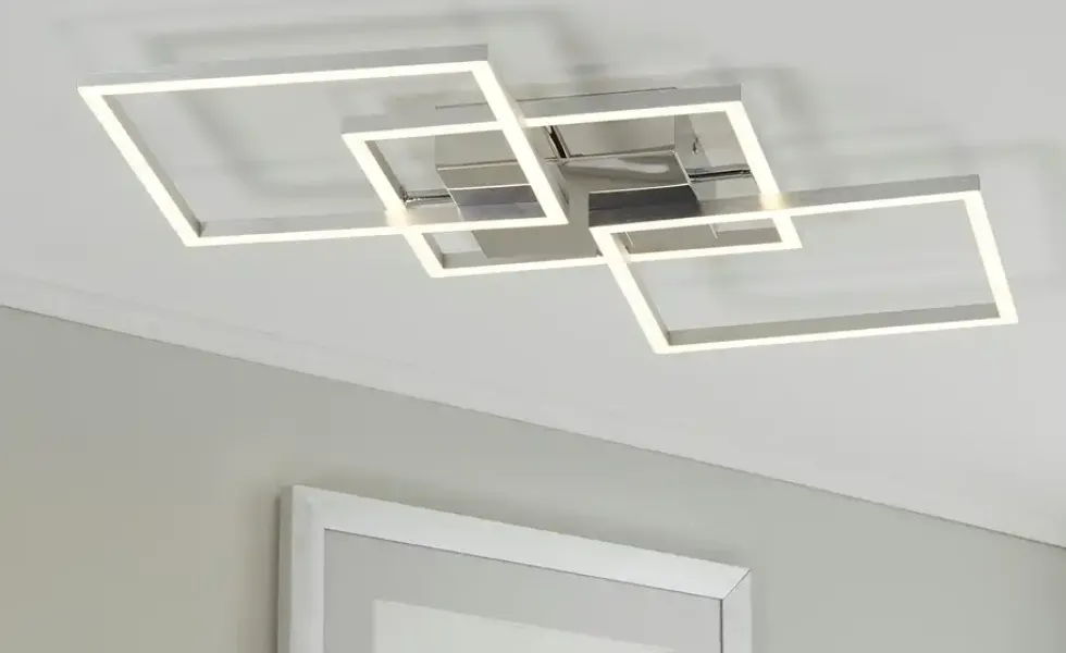 KHG LED-Deckenleuchte, Alu/chrom