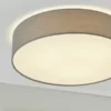 KHG LED-Deckenleuchte, 1-flammig, Stoffschirm grau