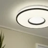 KHG LED-Deckenleuchte, schwarz mit Fernbedienung