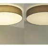 KHG LED-Deckenleuchte Stoffschirm, grau
