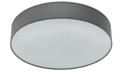 KHG LED-Deckenleuchte Stoffschirm, grau