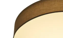KHG LED-Deckenleuchte Stoffschirm, grau