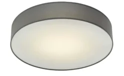 KHG LED-Deckenleuchte Stoffschirm, grau