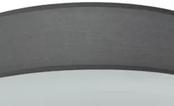 KHG LED-Deckenleuchte Stoffschirm, grau