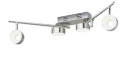 KHG LED-Spot, 4-flammig Nickel matt
