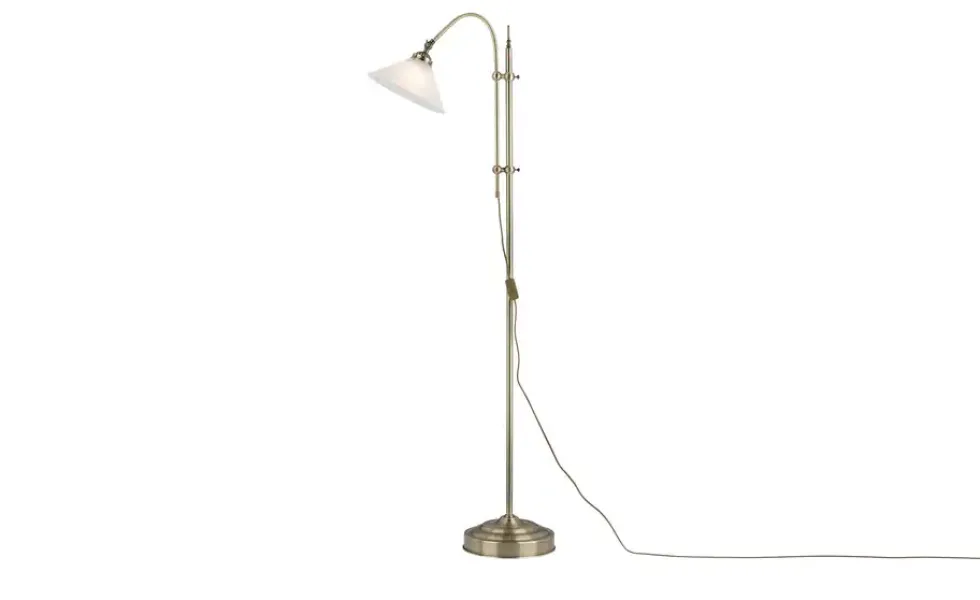 KHG Stehleuchte altmessing in Antik-Optik