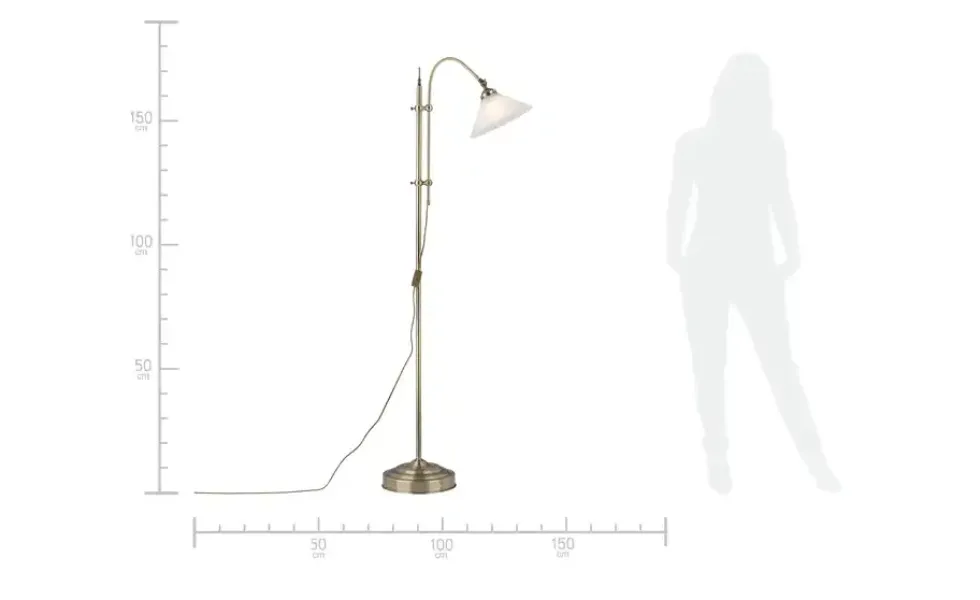KHG Stehleuchte altmessing in Antik-Optik