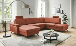 Kollektion Kraft Wohnlandschaft mit Sitz- und Rückenbezug aus Leder Kathi