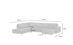 Kollektion Kraft Wohnlandschaft mit Sitz- und Rückenbezug aus Leder Kathi