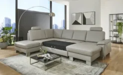 Kollektion Kraft Wohnlandschaft mit Sitz- und Rückenbezug aus Echtleder Samu-L