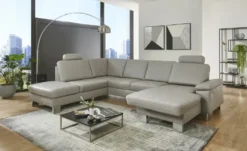 Kollektion Kraft Wohnlandschaft mit Sitz- und Rückenbezug aus Echtleder Samu-L