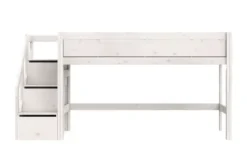 Lifetime halbhohes Bett mit Treppe 120cm