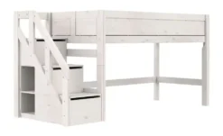 Lifetime halbhohes Bett mit Treppe 120cm