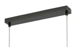 Meisterleuchten Pendelleuchte, 9-flammig, schwarzchrom, Rauchglas