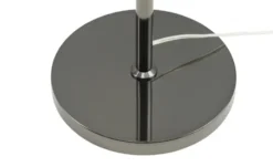 Meisterleuchten Stehleuchte, 5-flammig, schwarzchrom,Rauchglas
