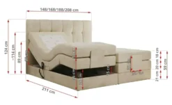 Motor Boxspringbett mit Bettkasten