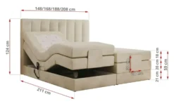 Motor Boxspringbett mit Bettkasten