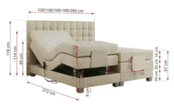 Motor Boxspringbett mit Bettkasten