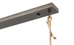 Pendelleuchte, 3-flammig, Metall / Holz schwarz