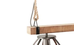 Pendelleuchte, 3-flammig, Metall / Holz schwarz