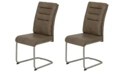 Polsterschwingstuhl 2er-Set in Leder-Optik