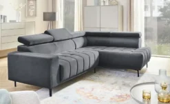 Primo Ecksofa aus Mikrofaser Carrara