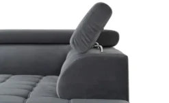 Primo Ecksofa aus Mikrofaser Carrara