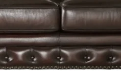 Primo Ecksofa Bezug aus Echtleder Chesterfield