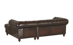 Primo Ecksofa Bezug aus Echtleder Chesterfield