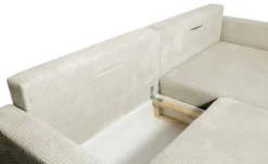 Primo Ecksofa trendiger Cordstoff Livorno