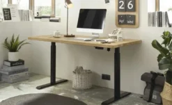 Schreibtisch mit Massivholzplatte