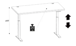Schreibtisch mit Massivholzplatte