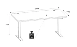 Schreibtisch mit Massivholzplatte